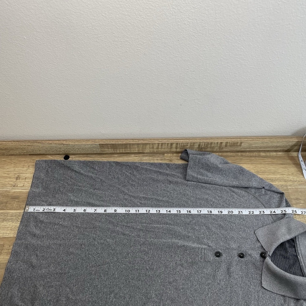 Lululemon Metal Vent Tech Short Sleeve Performance Polo Men Medium Grey - Picture 6 of 6